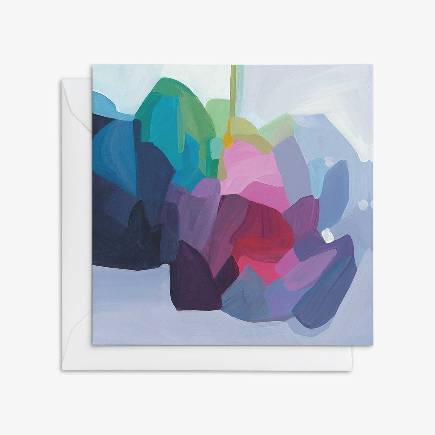 periwinkle blue absrract art greeting card