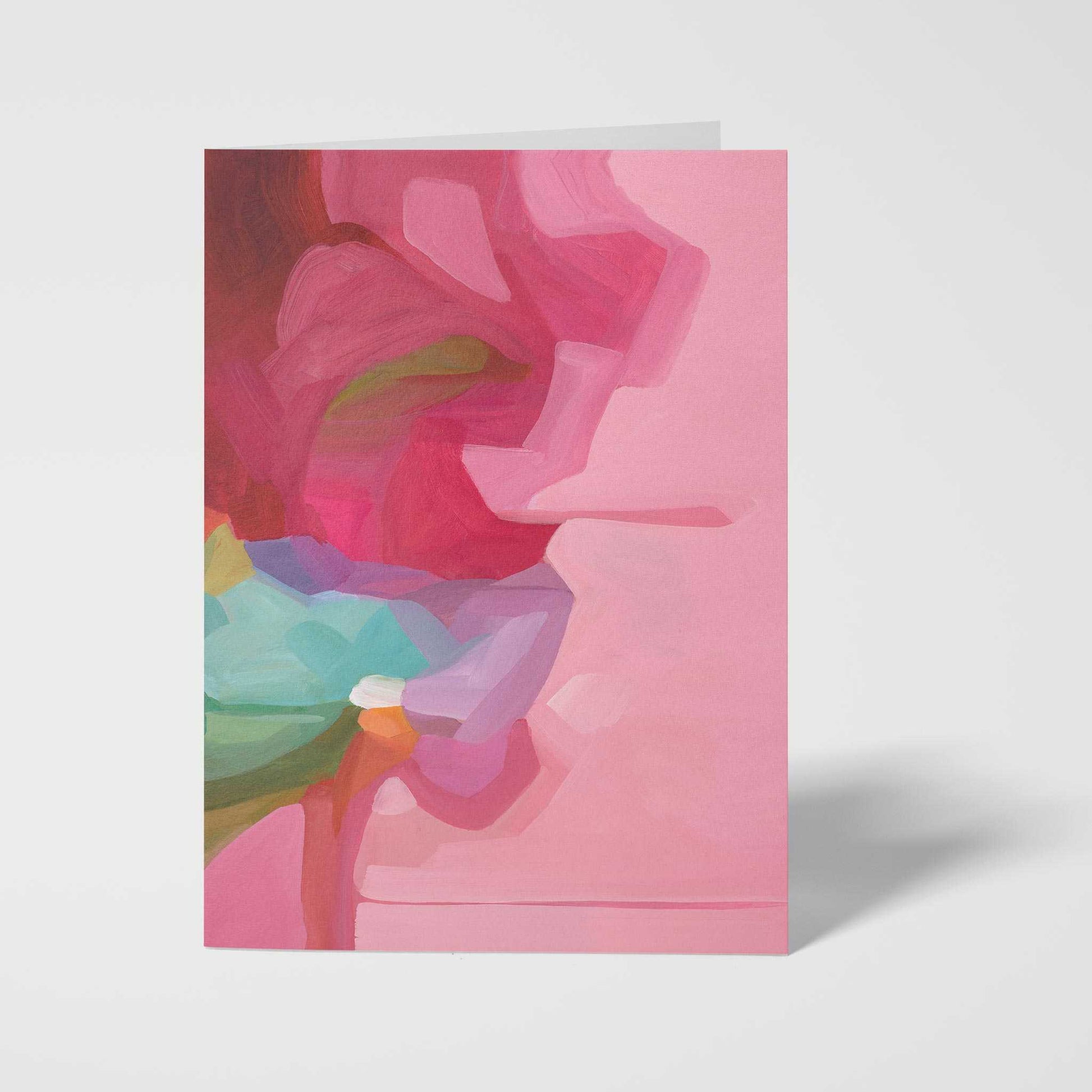 pink fine art card abstract art card