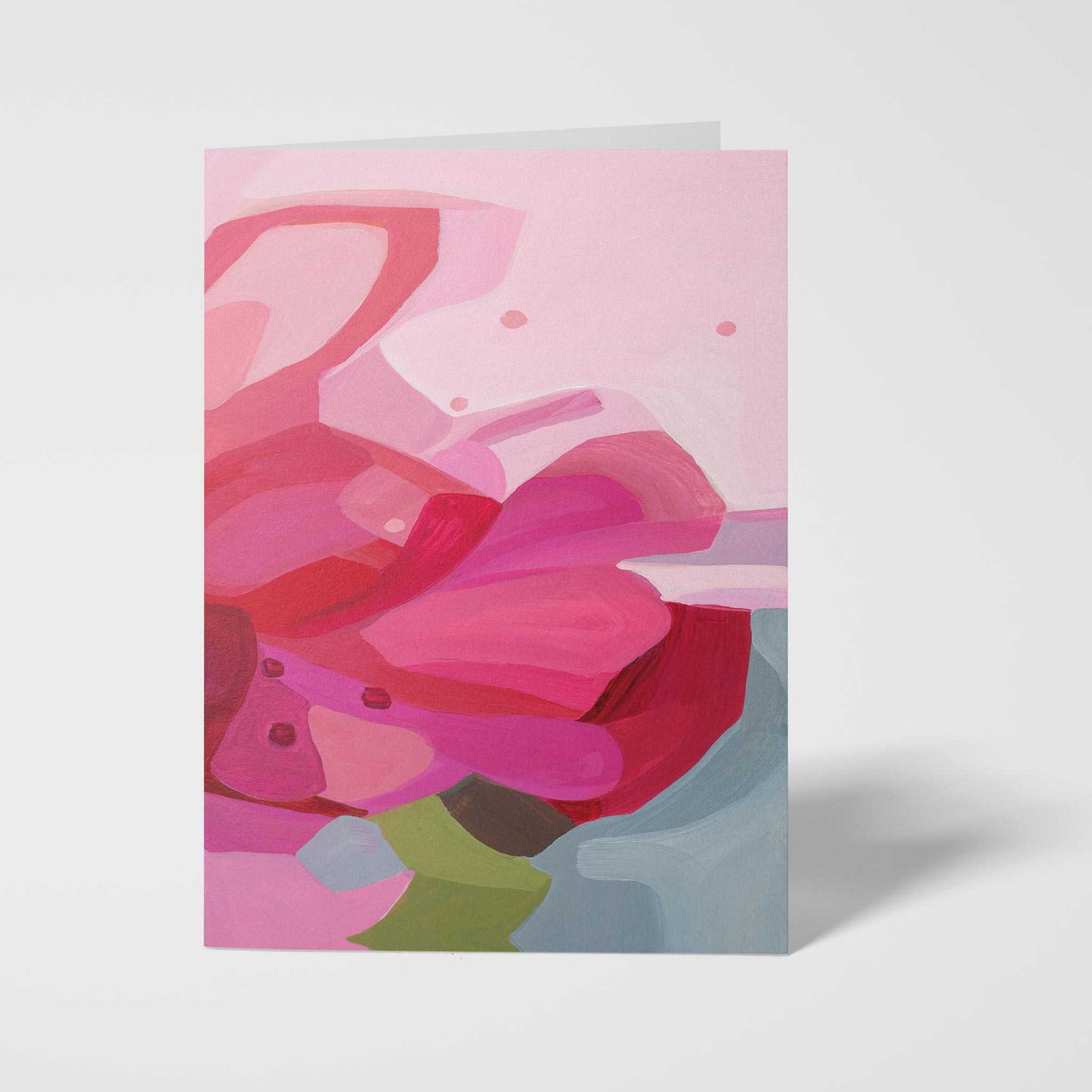 pink floral fine art card