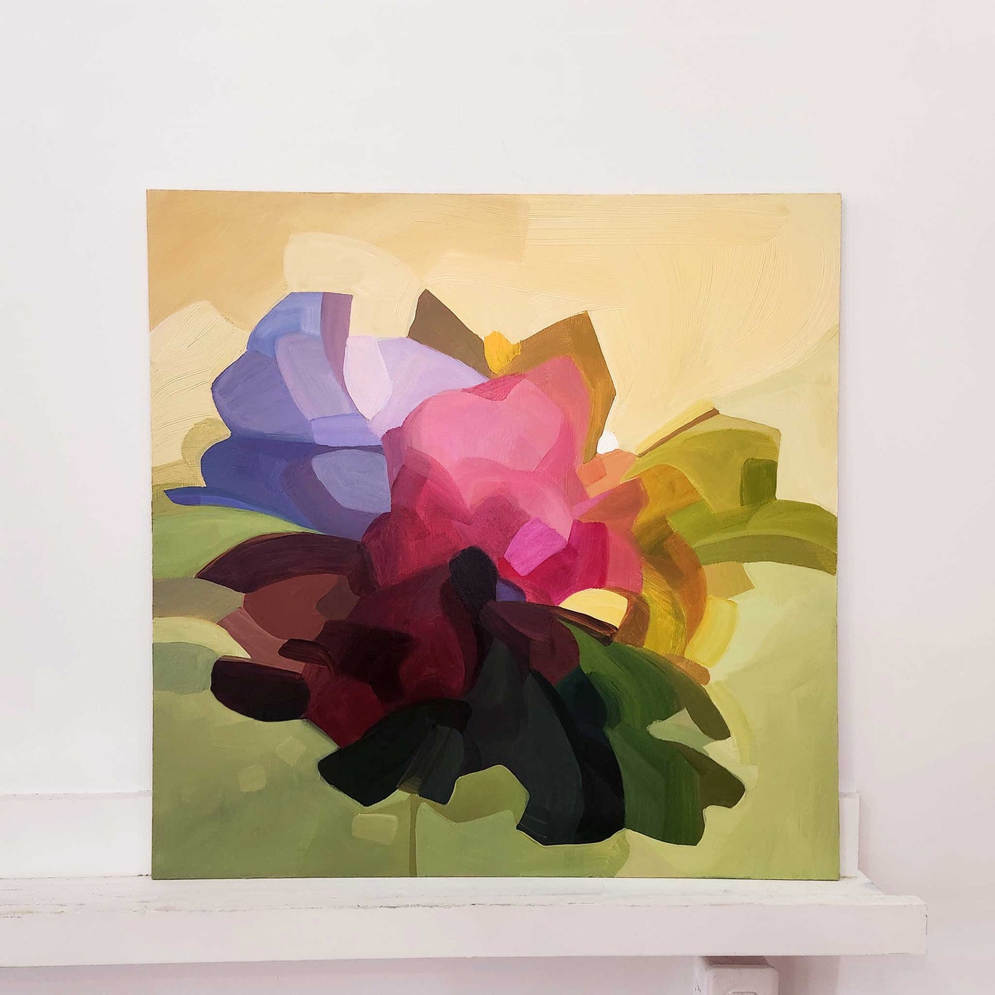 yellow and pink abstract painting honeymoon