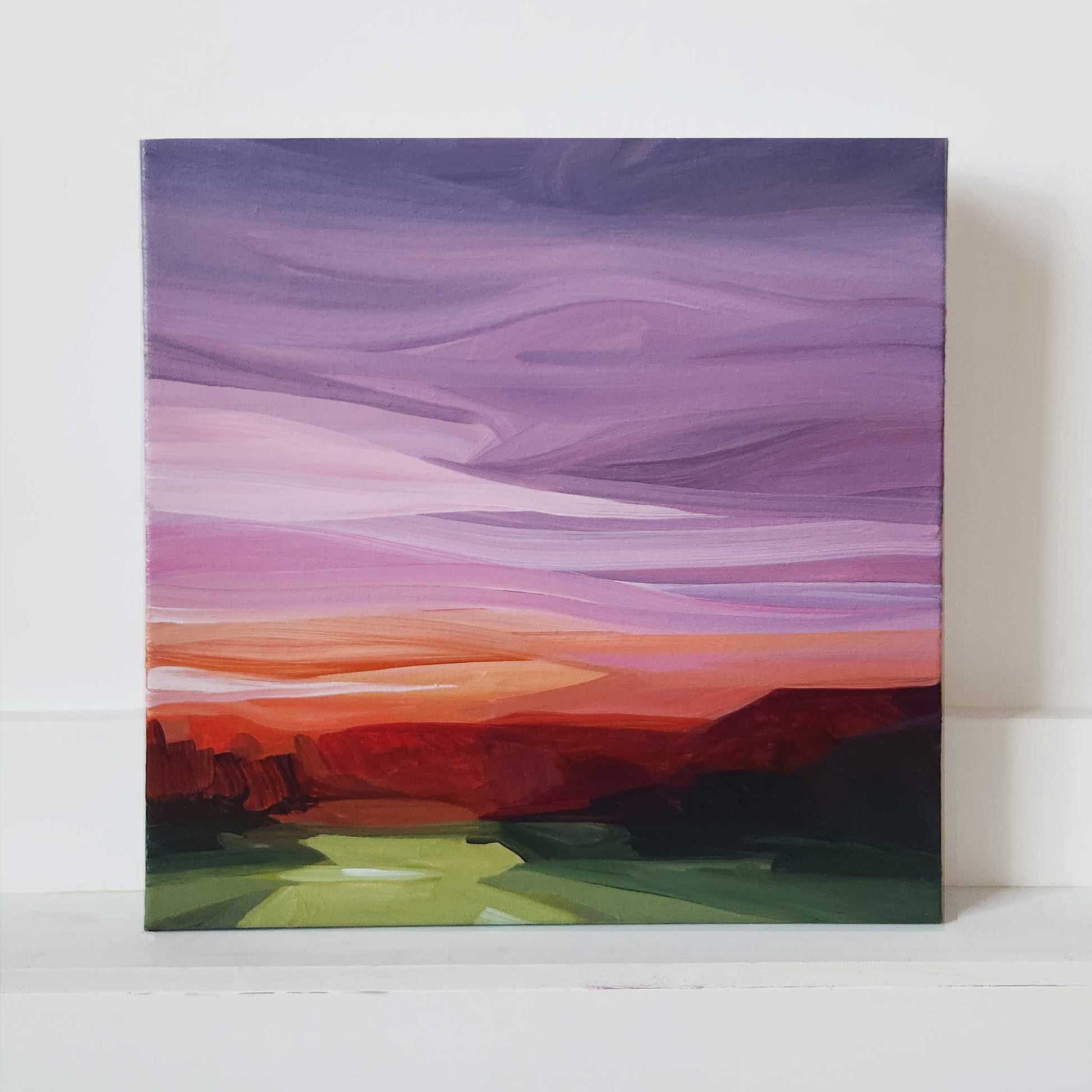 purple abstract sky painting