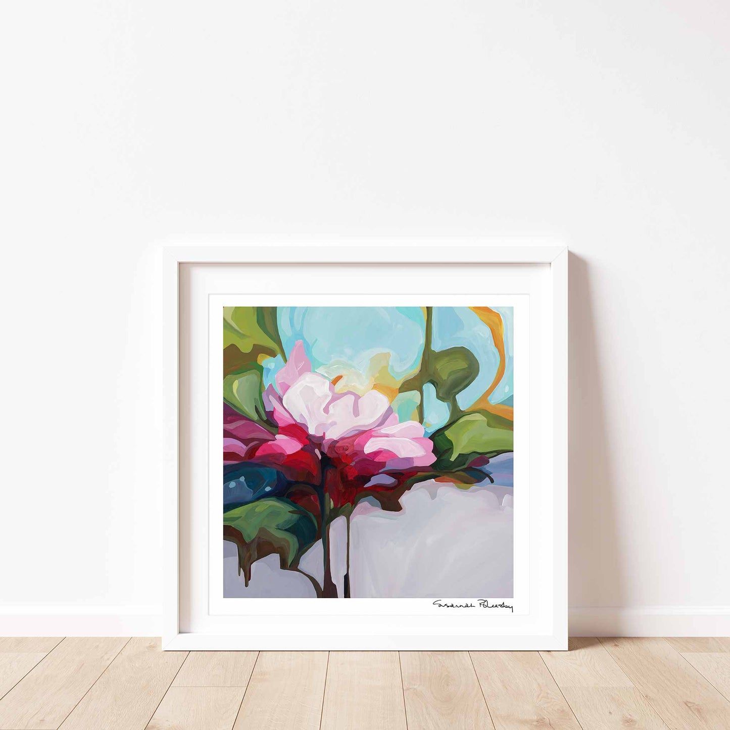 rose abstract foral painting fine art print