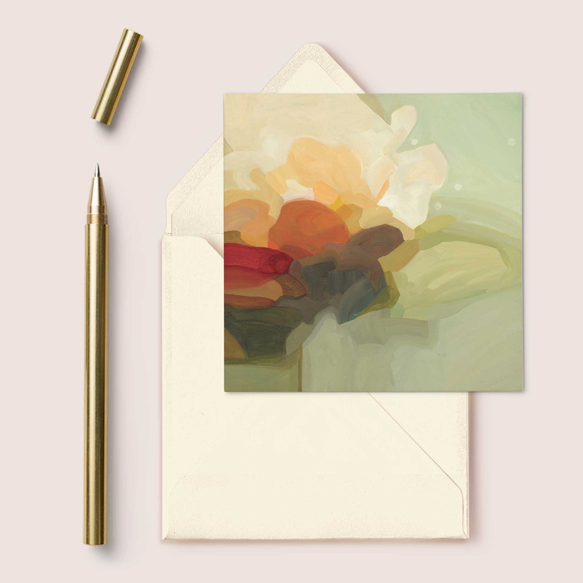 sage green art greeting cards UK