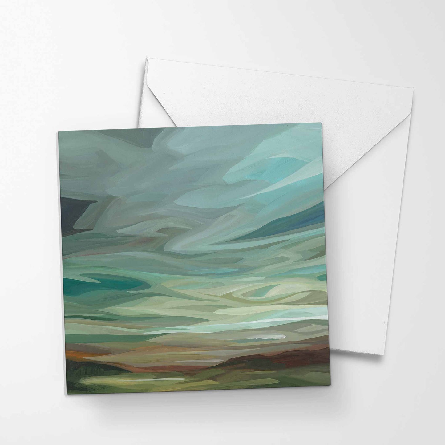 subtle abstract sky painting art card UK