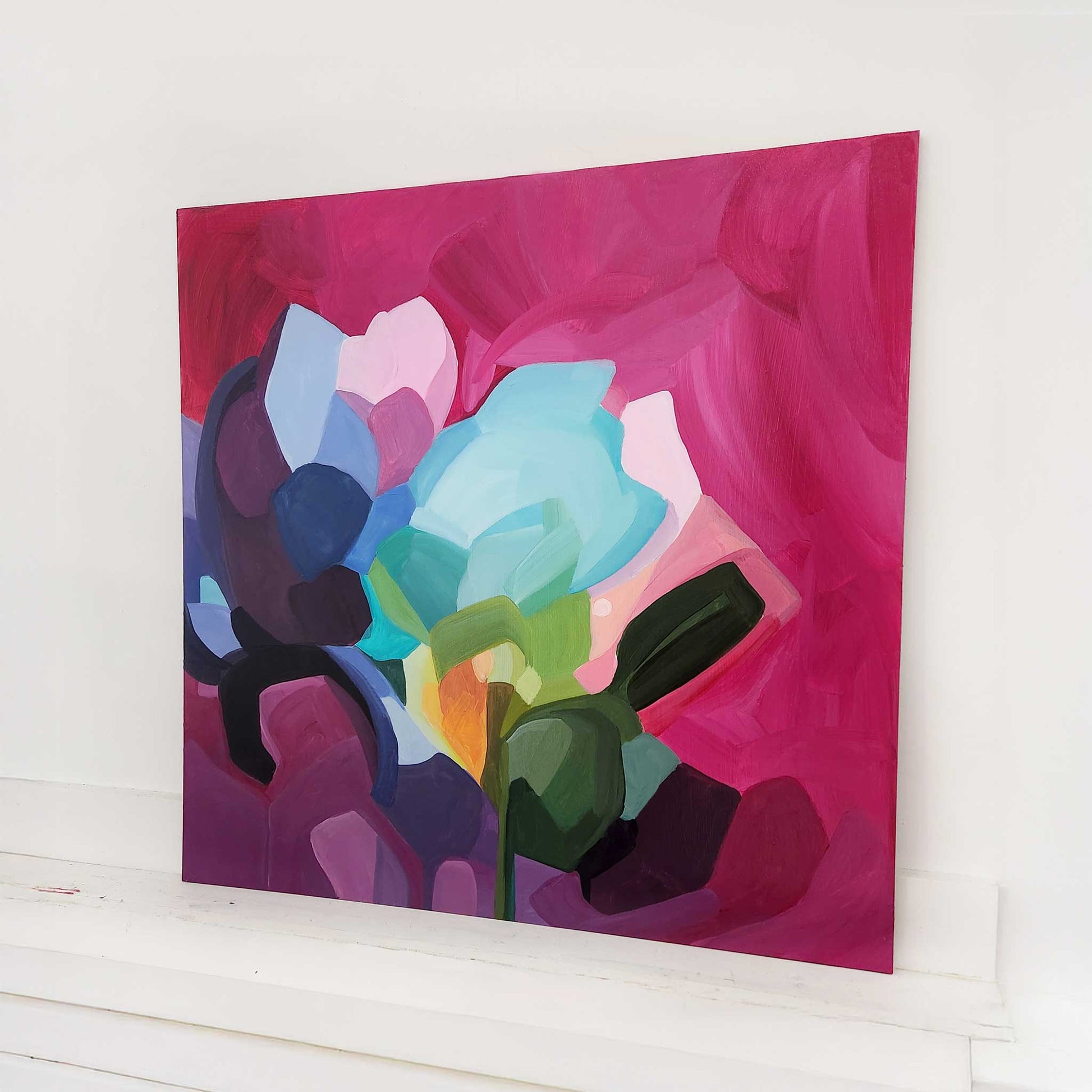 shizzle original magenta abstract painting