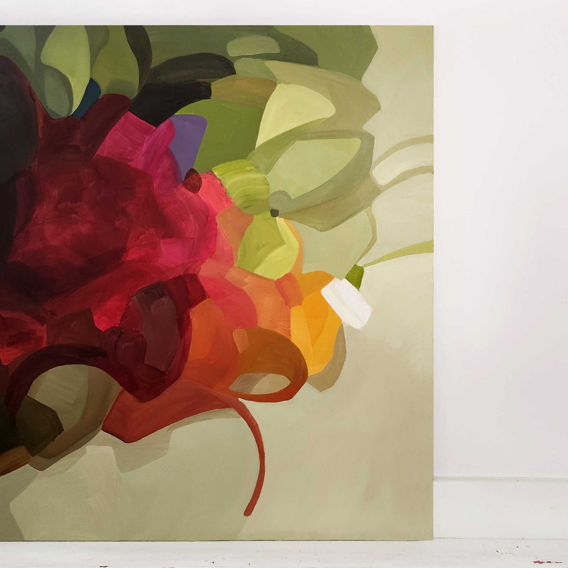 skootch yellow green abstract painting