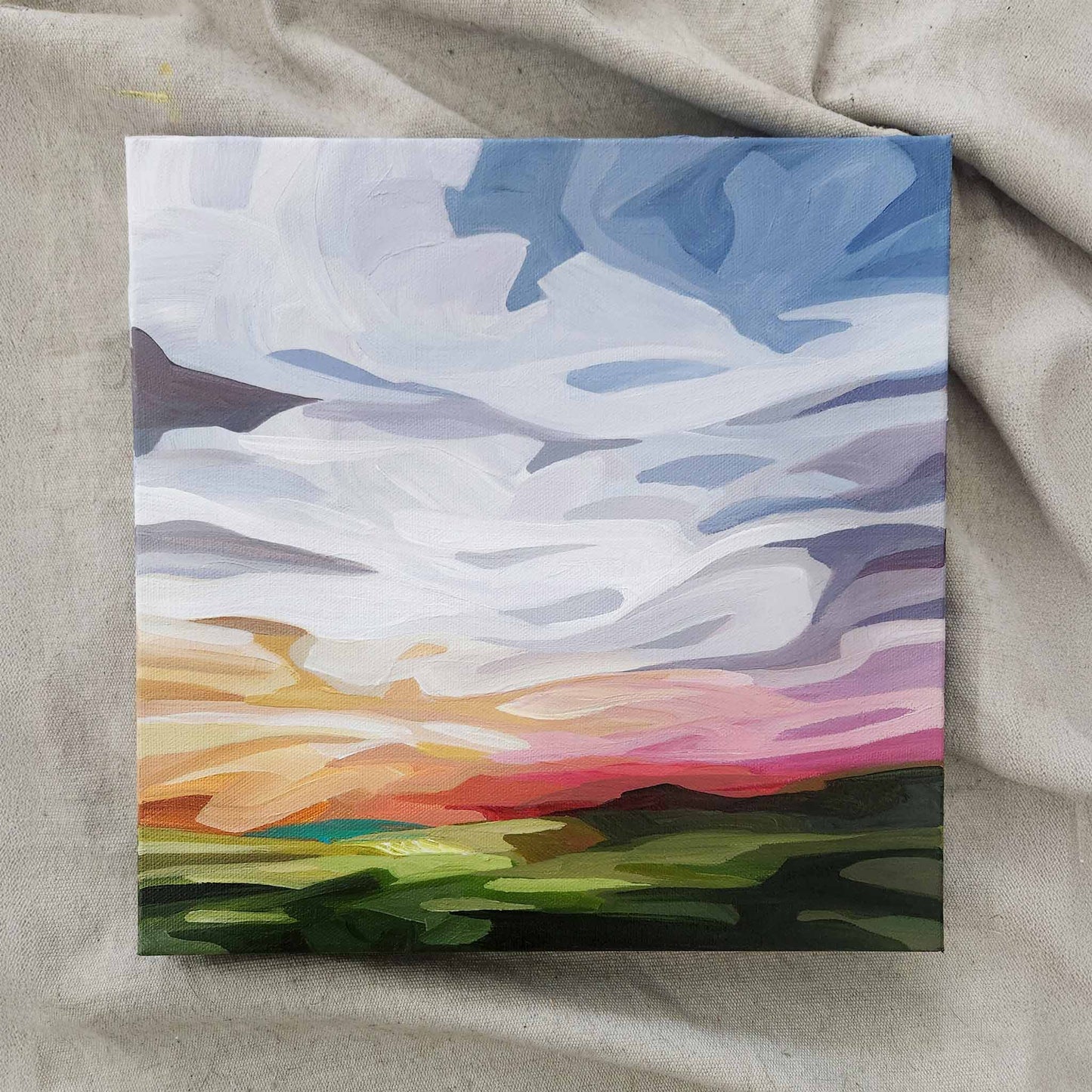 colourful sky painting imagined landscape 12-25