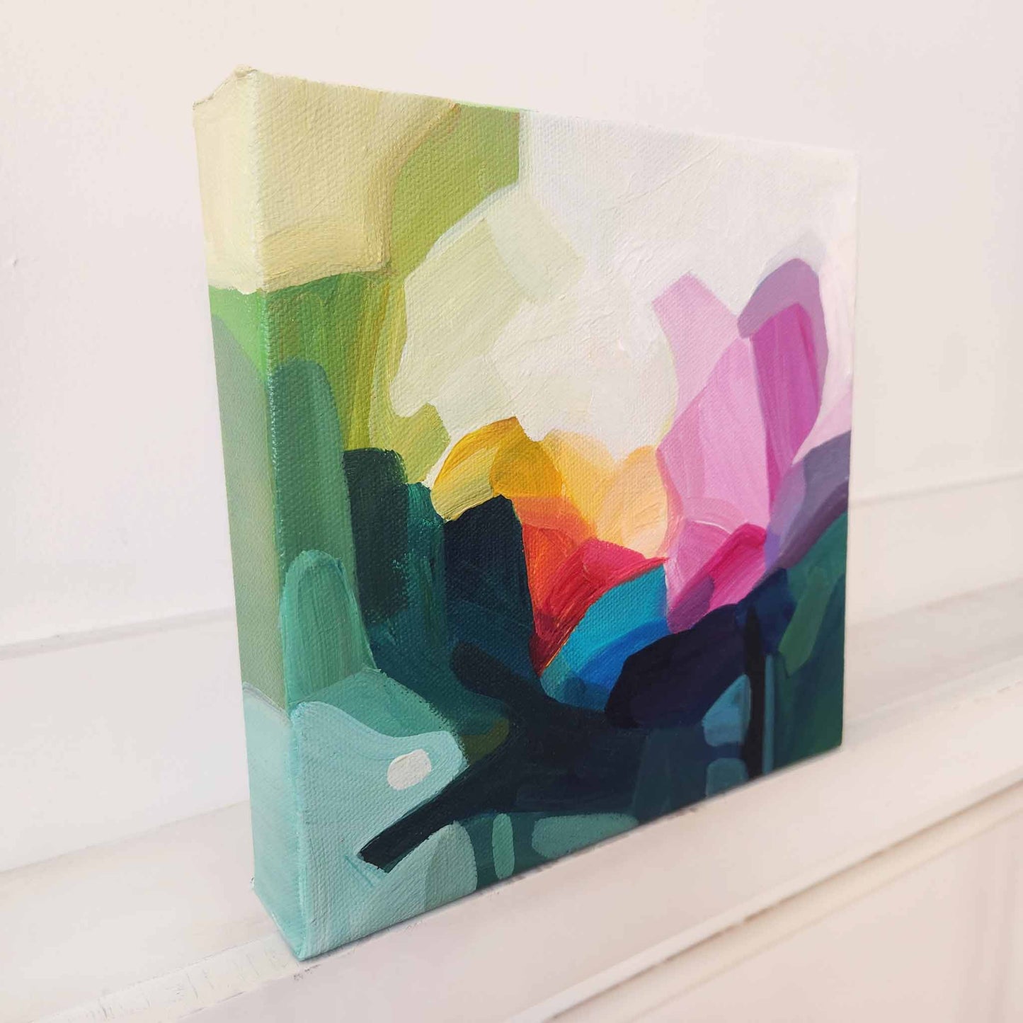 small colorful abstract painting wall decor