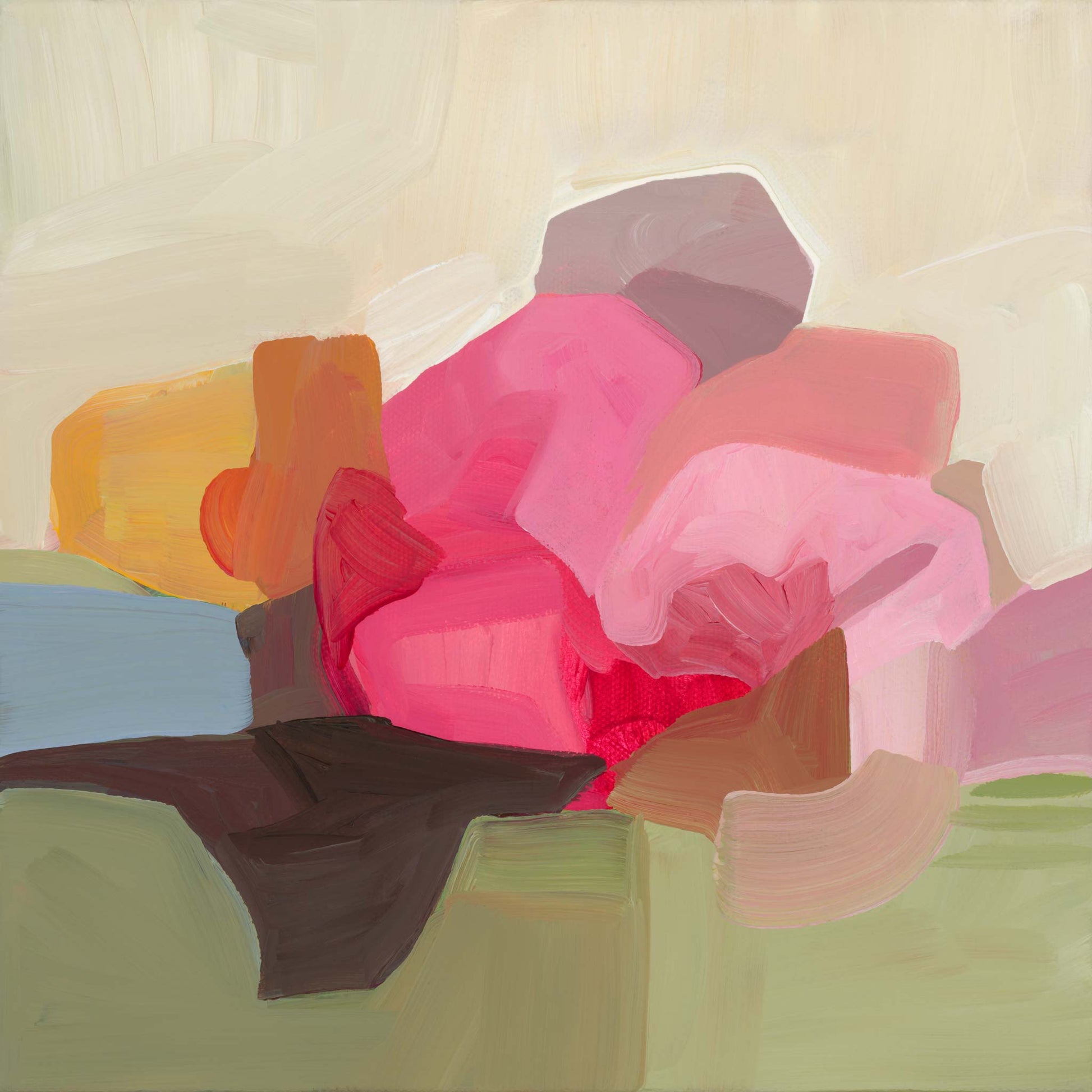 Modern abstract floral wall art print | Susannah Bleasby