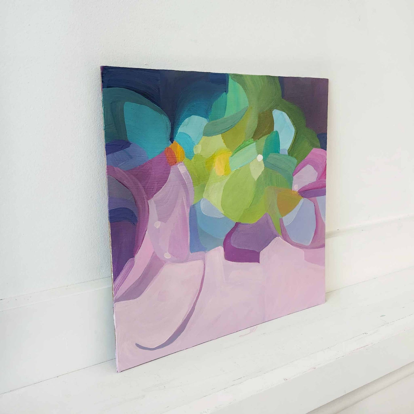 abstract mauve painting