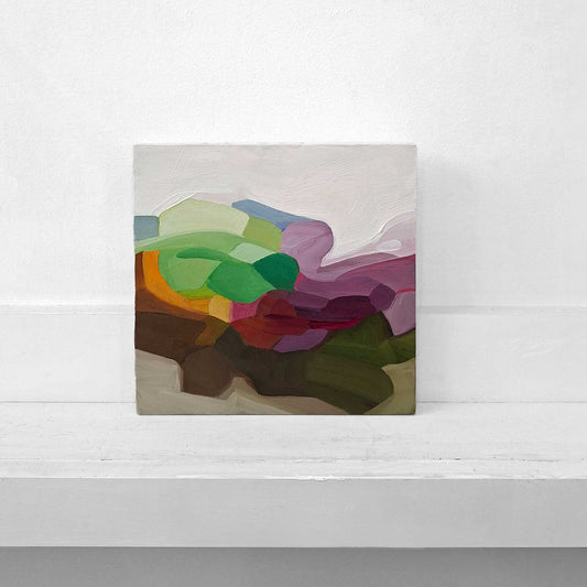 colourful landscape inspired colourful abstract oil painting