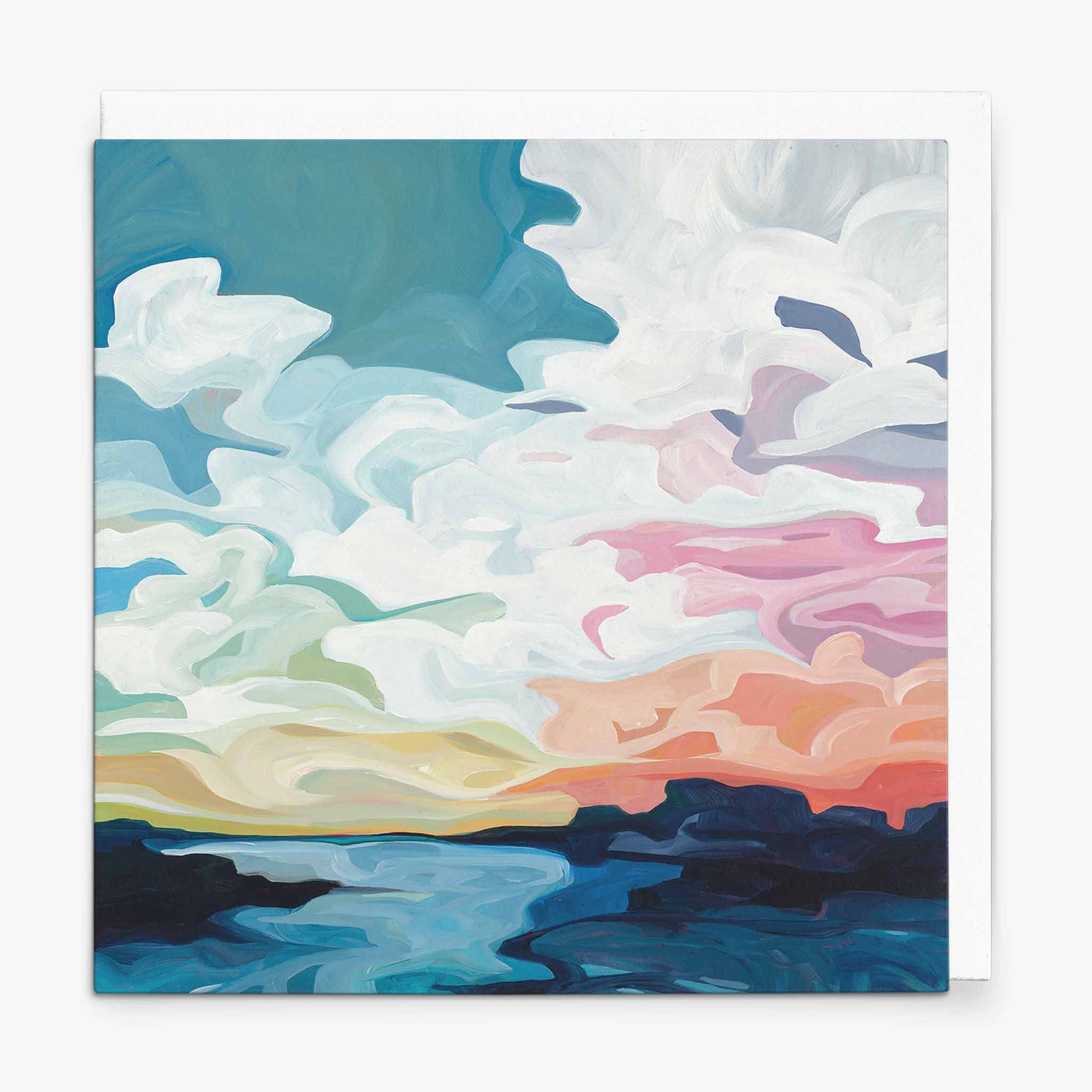 soft dreamy sky painting art card