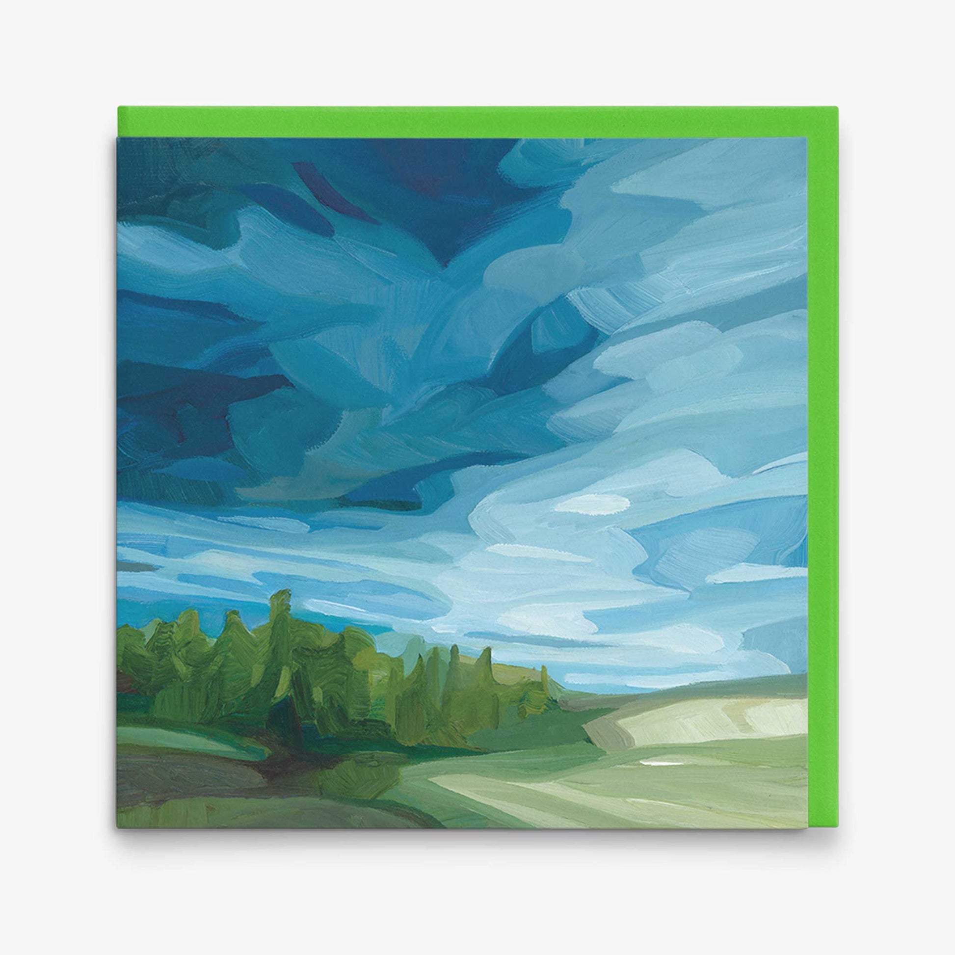 spring rainstorm stormy sky greeting card