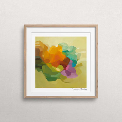 square yellow abstract art print sugar sugar