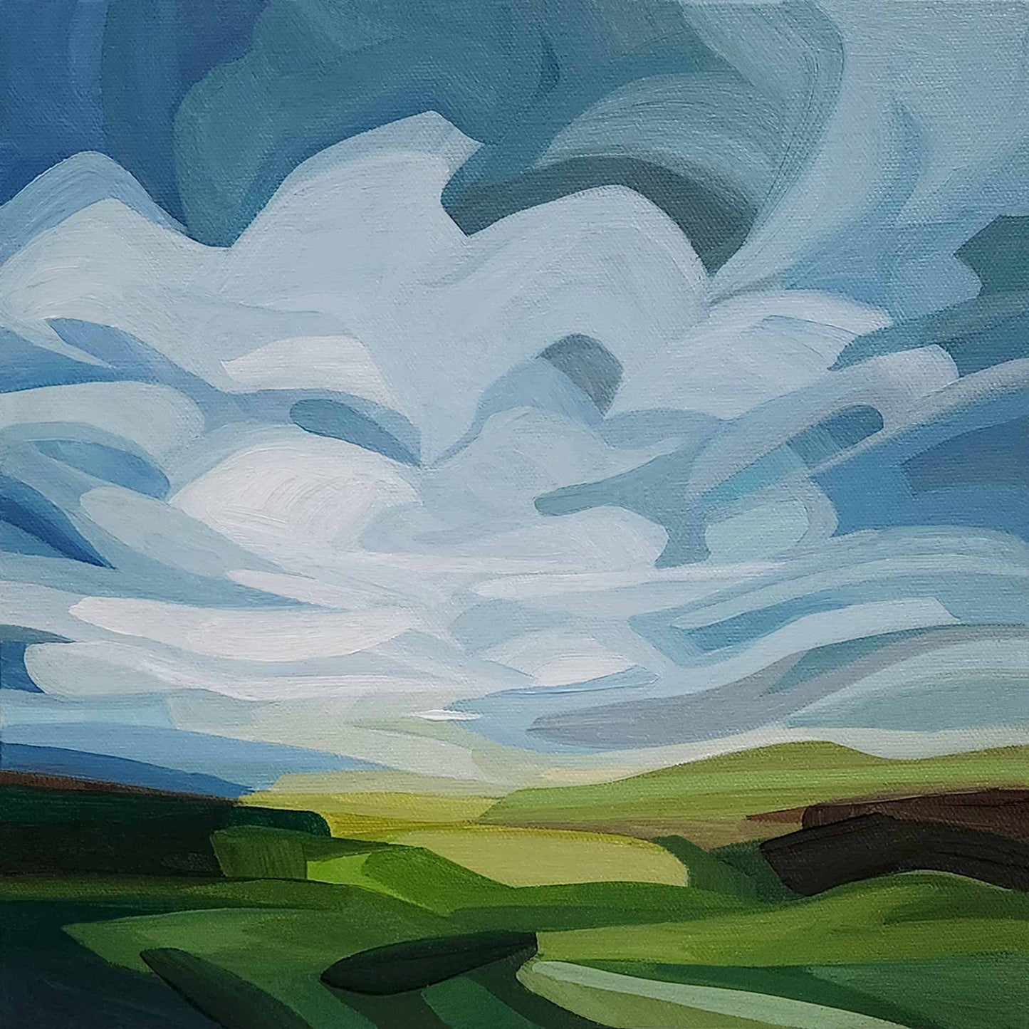 summer landscapen painting image 12x12 imagined landscapes