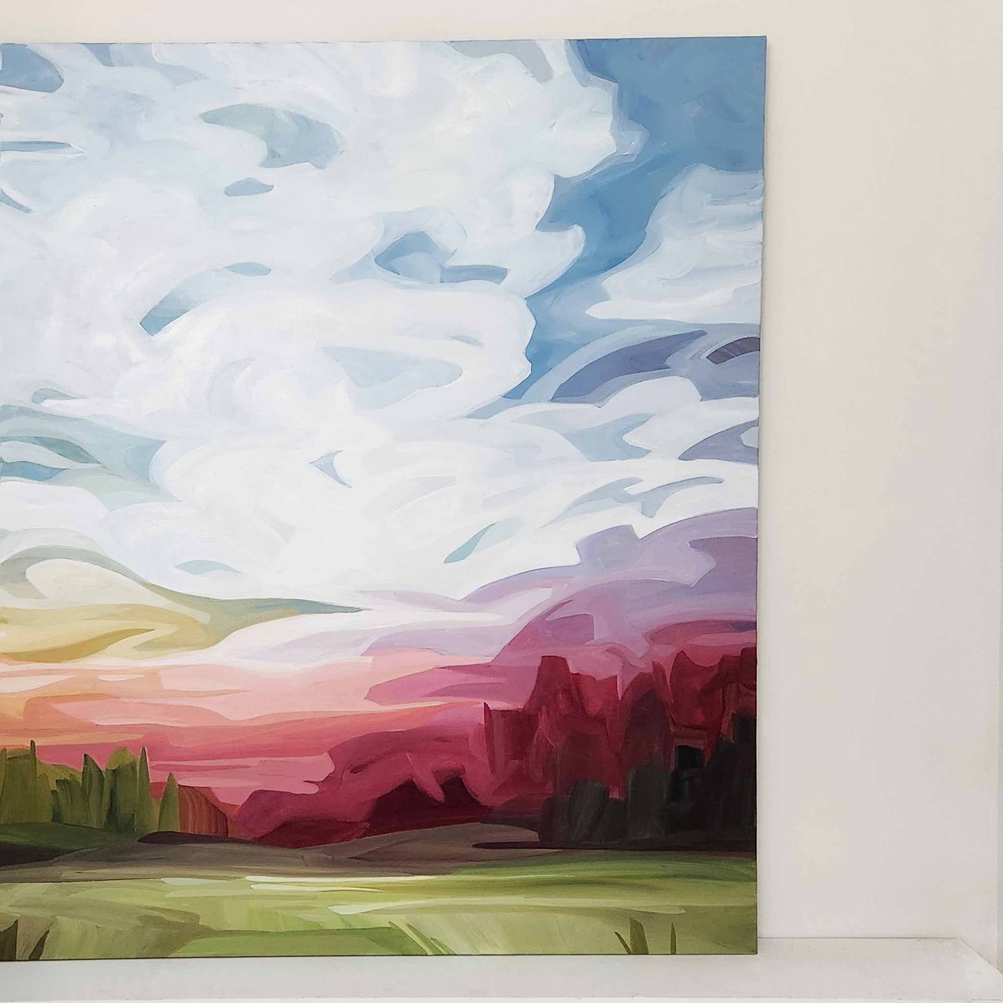 summer love sunrise painting on canvas