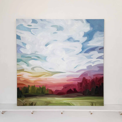 summer love sunrise painting by Canadian artist Susannah Bleasby