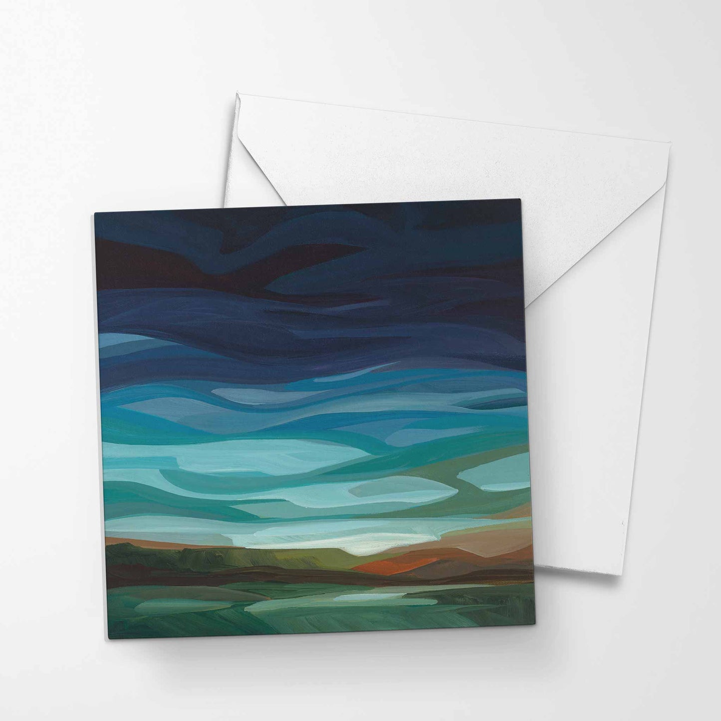 summer night sky art card UK