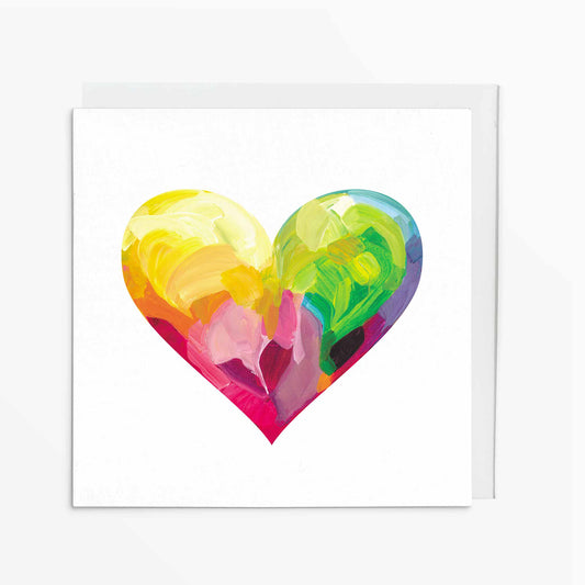 pride valentine's card with white envelope
