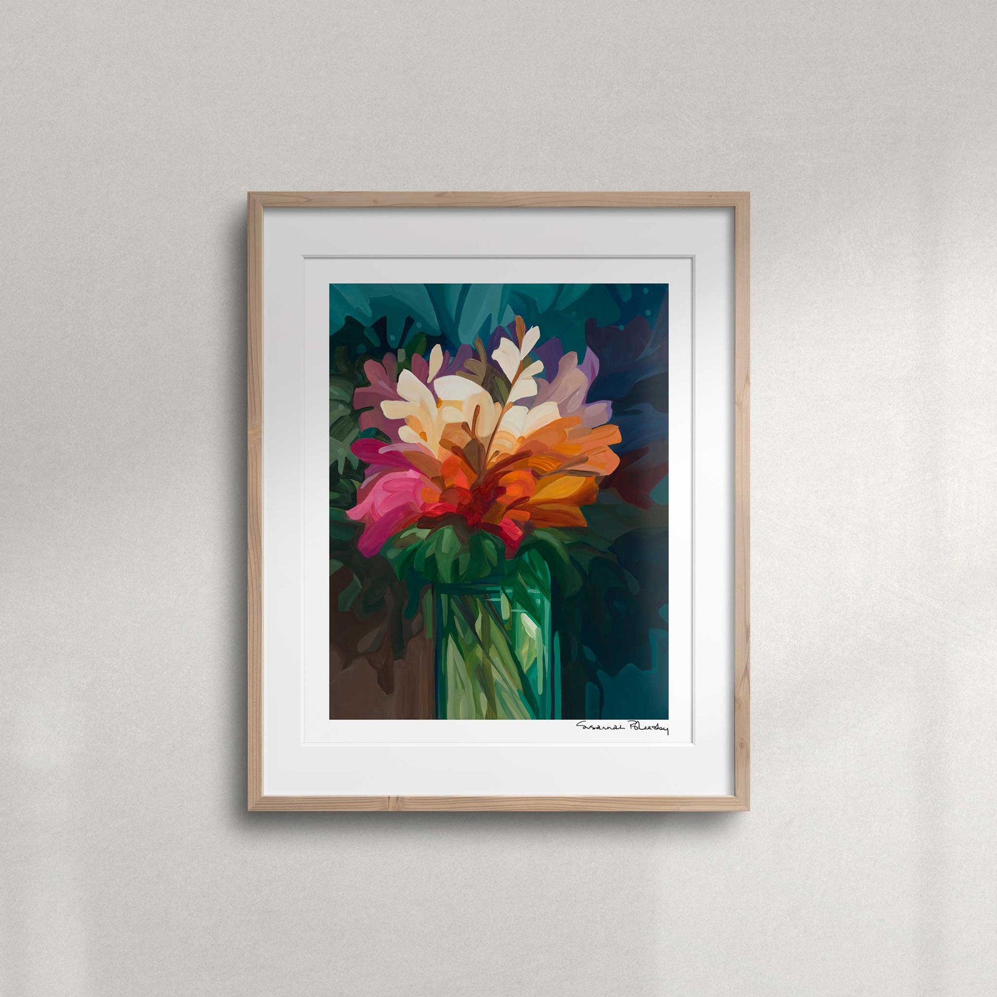 16x20 vertical art print of a vibrant bunch of wildflowers