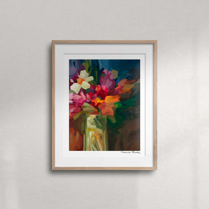 wall art print of colourful abstract flower painting wildthing 2430-1
