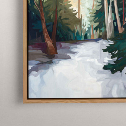 winter forest landscape wall canvas print