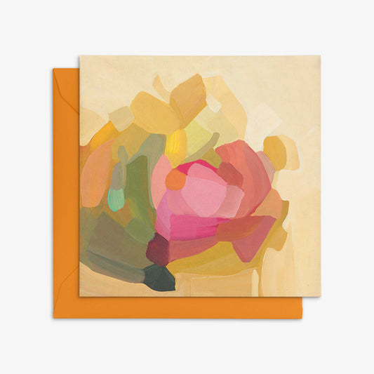 yellow abstract art card uk 