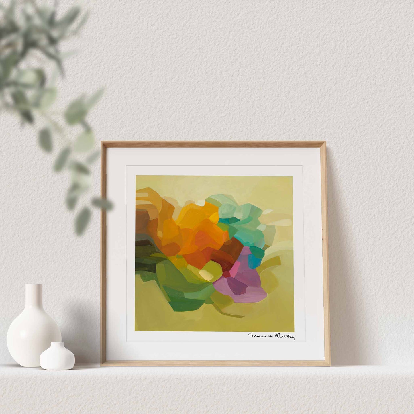 yellow abstract fine art print sugar sugar