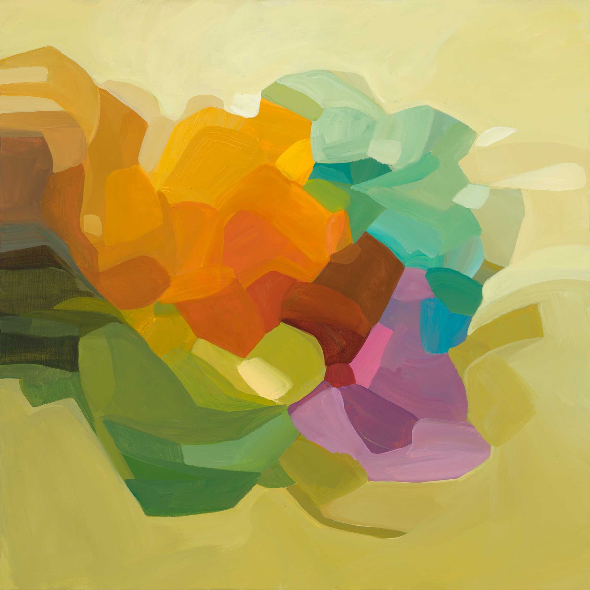 yellow abstract art print sugar sugar