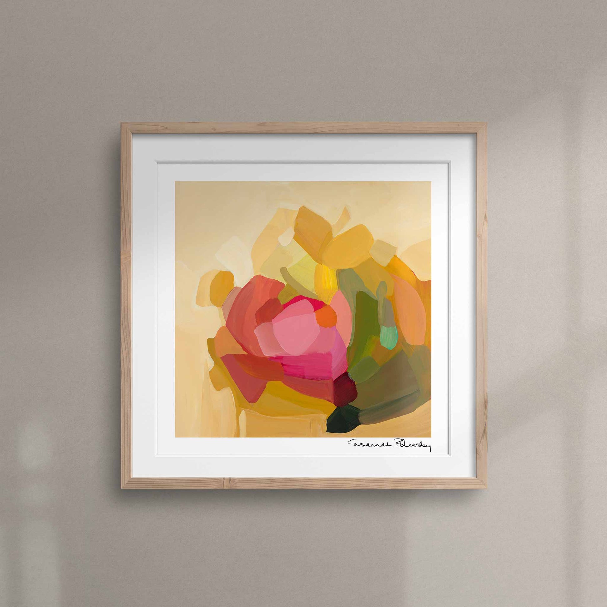 modern yellow wall art print