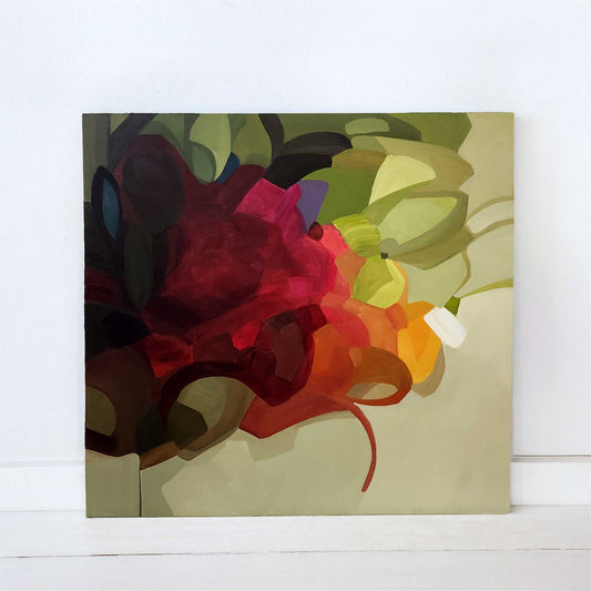 yellow green abstract painting skootch