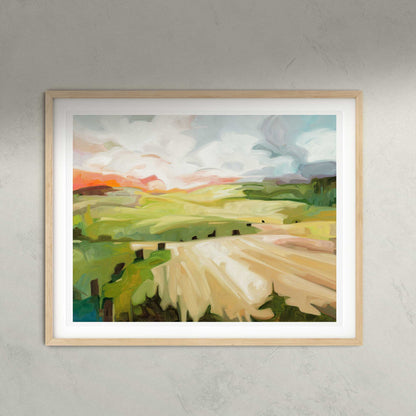 horizontal abstract landscape art print uk