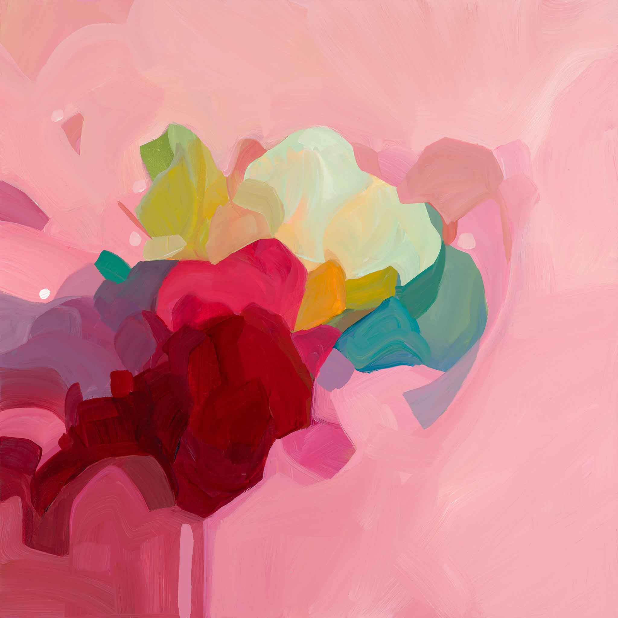Susannah Bleasby Fine Art | ‘Rose’ abstract acrylic painting