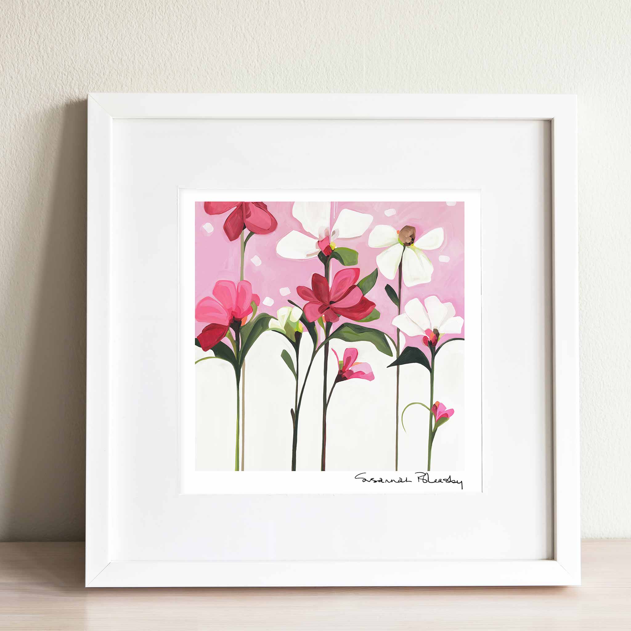 Susannah Bleasby Fine Art | Pink flower painting fine art prints